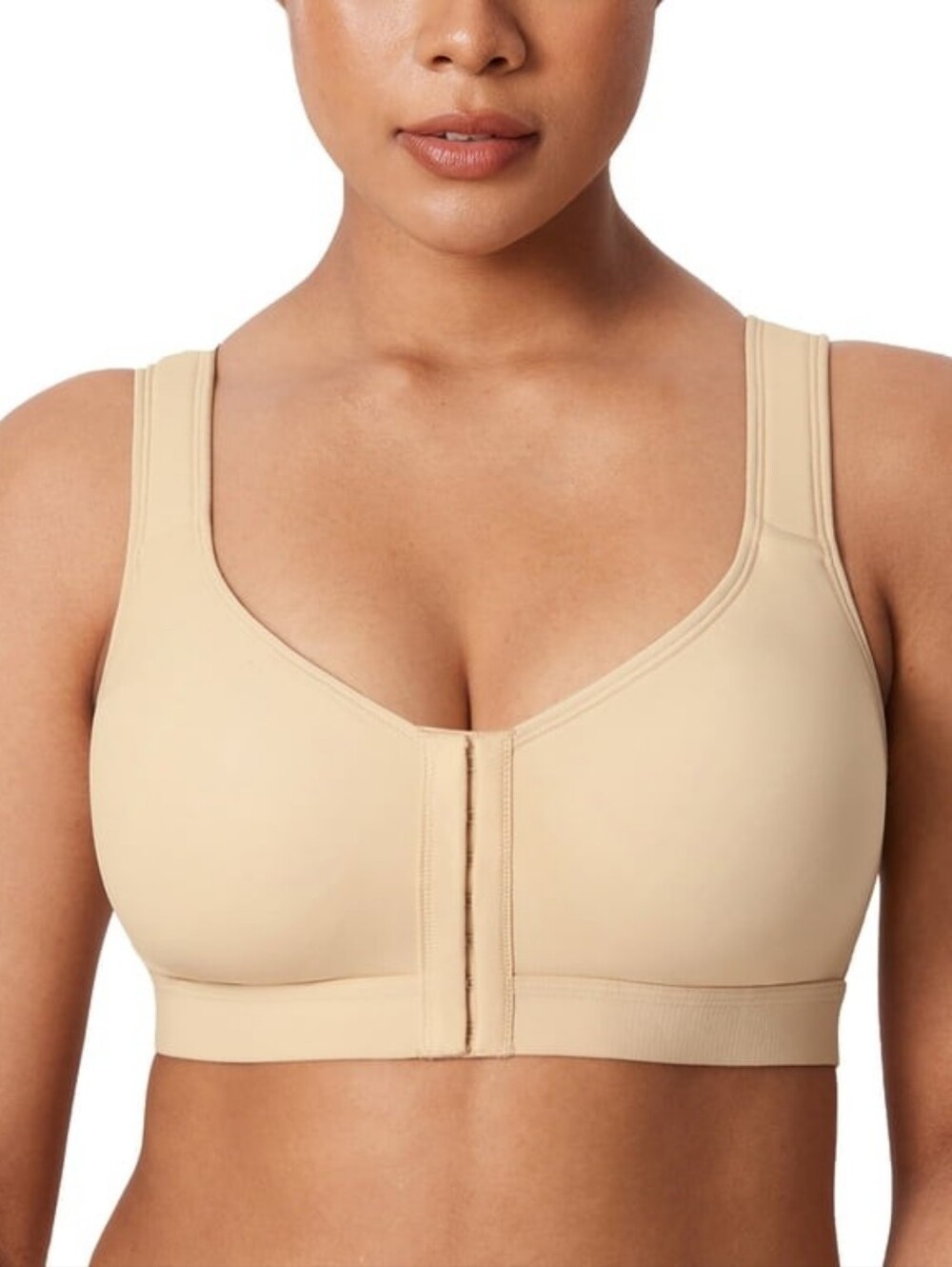DELIMIRA Women's Inbarely Plus Posture Bras Front Closure Lightly Padded Bra